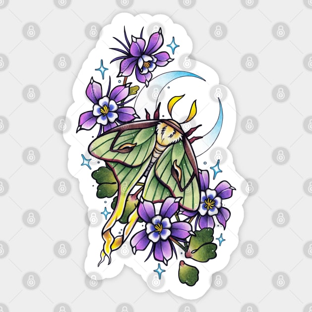 Moth Dreams Sticker by theartofamberramirez